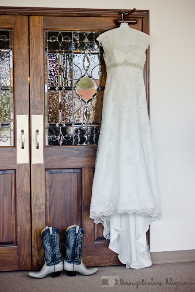 Wedding Gown and Boots